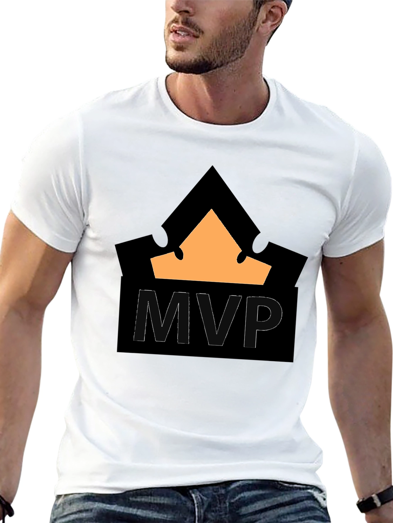 MVP Crown T-Shirt - Black Cotton Blend