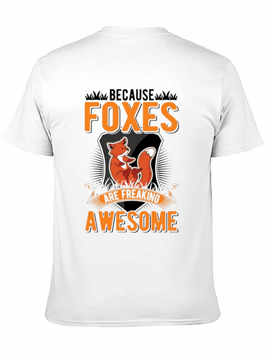 Foxes Are Awesome Black Graphic Tee