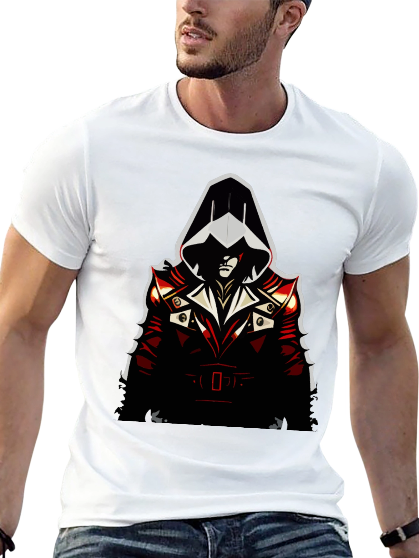 Assassin Style Graphic Tee - Black