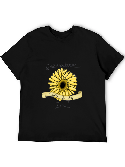 Earth & Sky Sunflower Graphic Tee - Black Cotton
