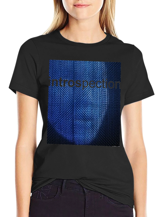 Introspection Graphic Print Black T-Shirt