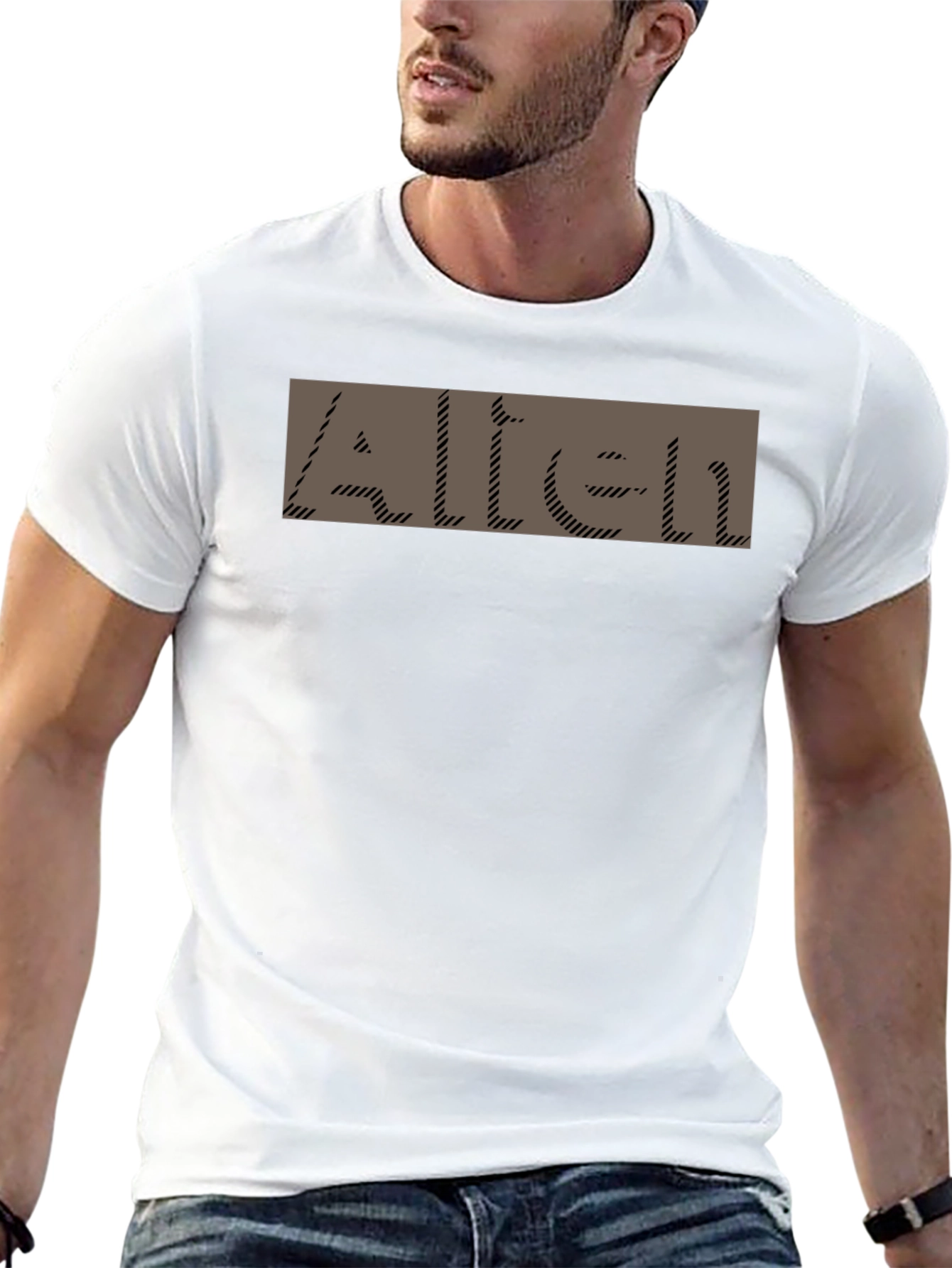 Mens Alien Graphic Print Black T-Shirt