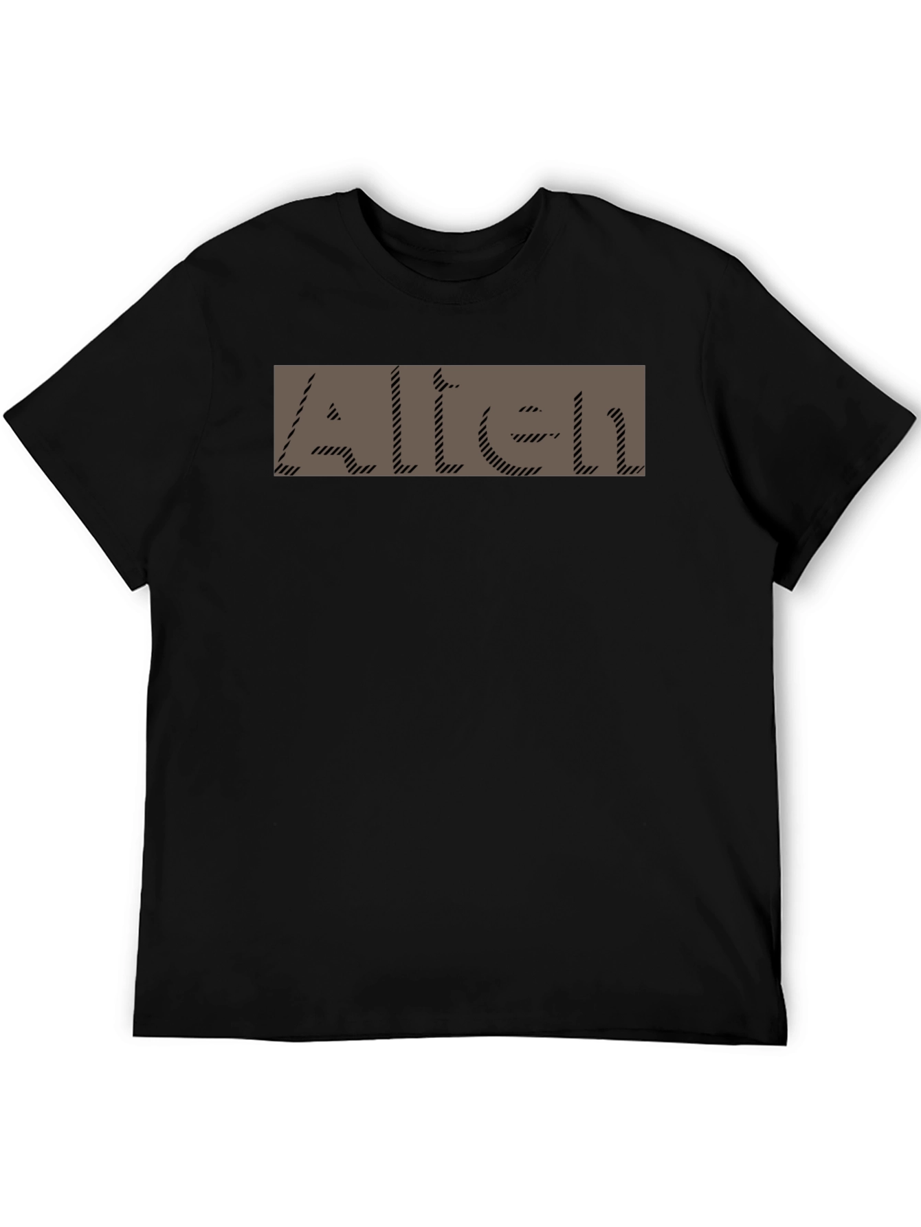 Mens Alien Graphic Print Black T-Shirt