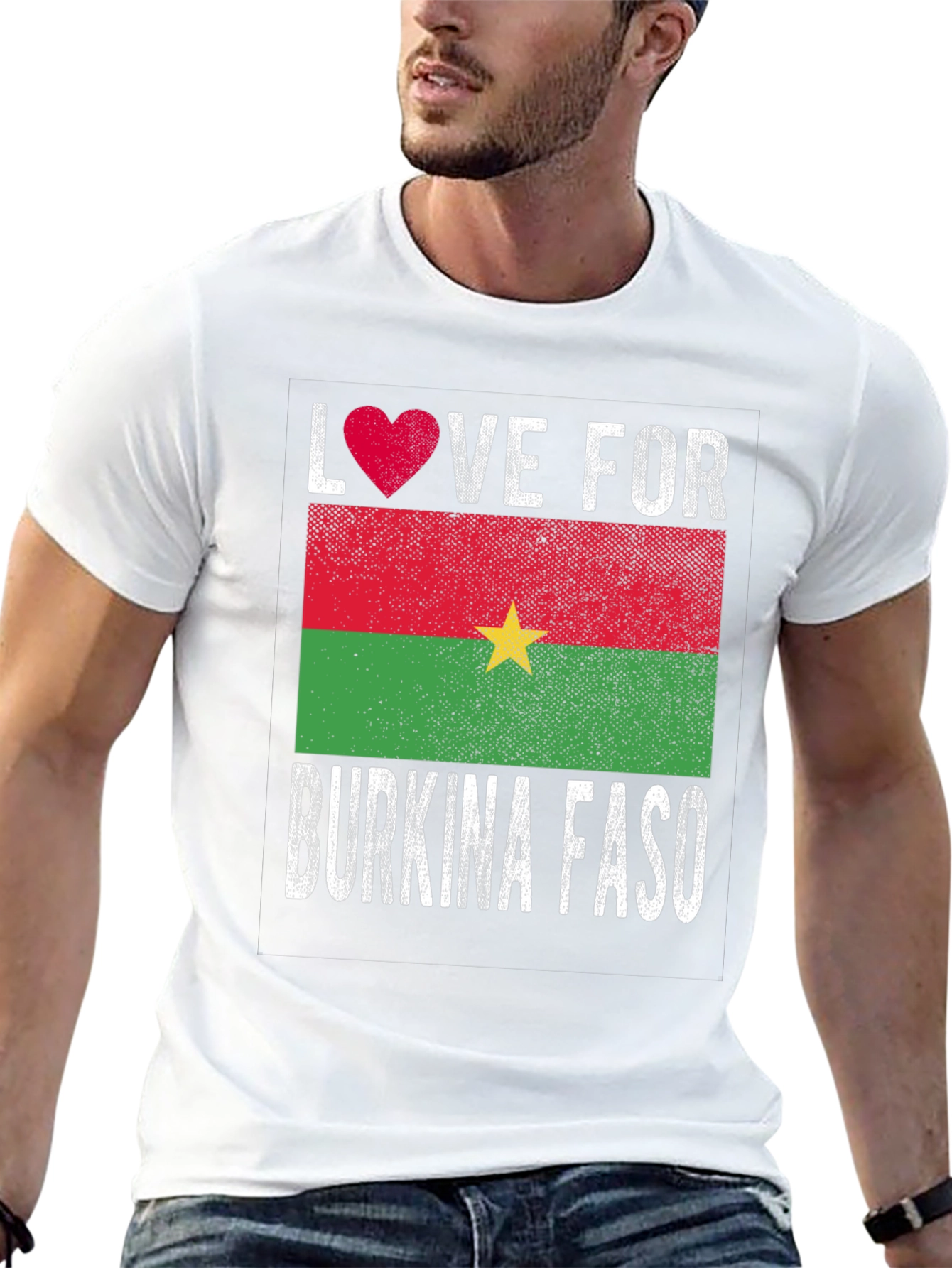 Burkina Faso Love Heart Flag T-Shirt