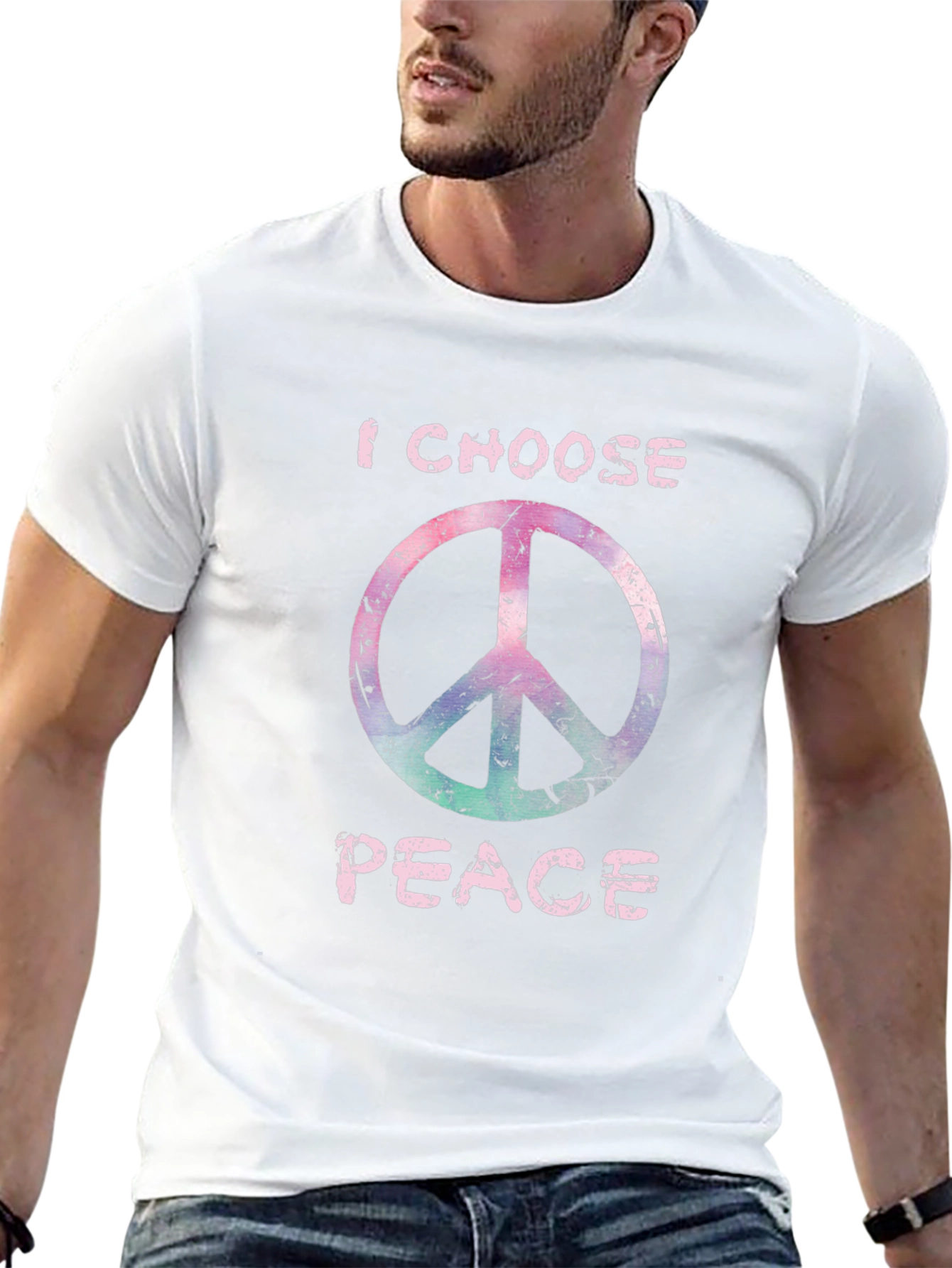 I Choose Peace Graphic Tee - Stylish Black T-Shirt