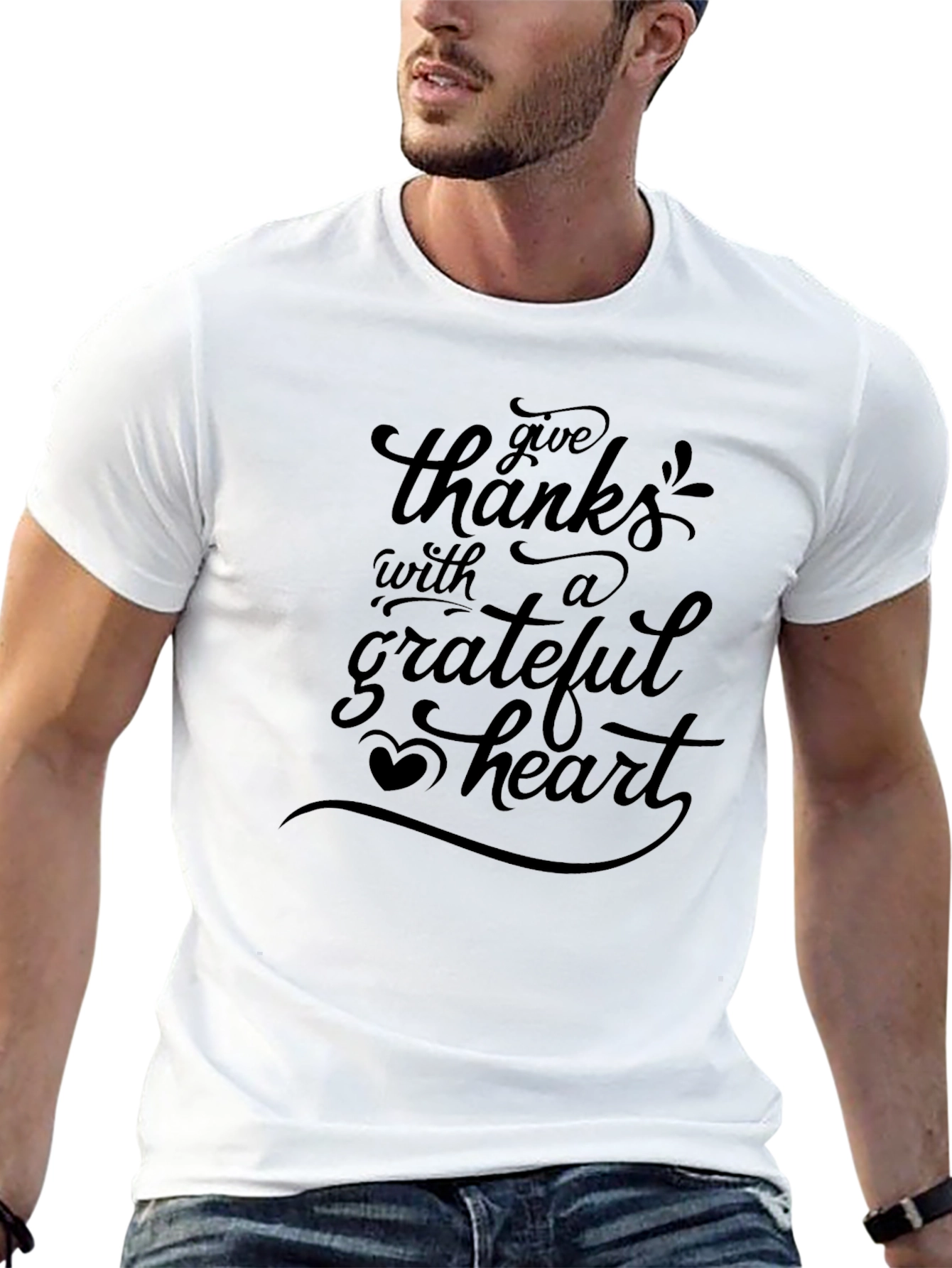 Grateful Heart Graphic Tee - Soft Cotton Blend