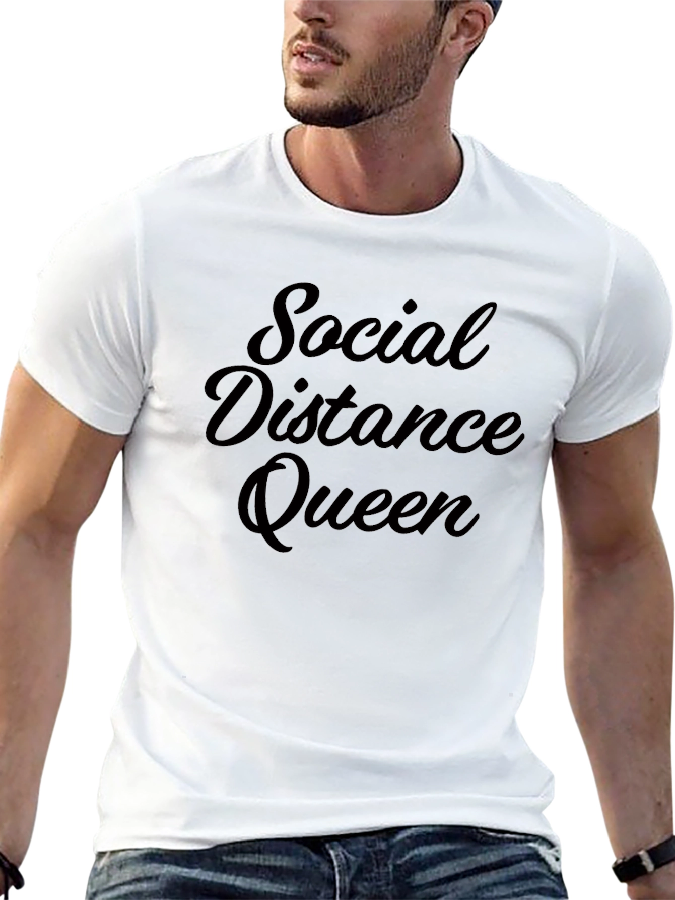 Social Distance Queen Graphic T-Shirt