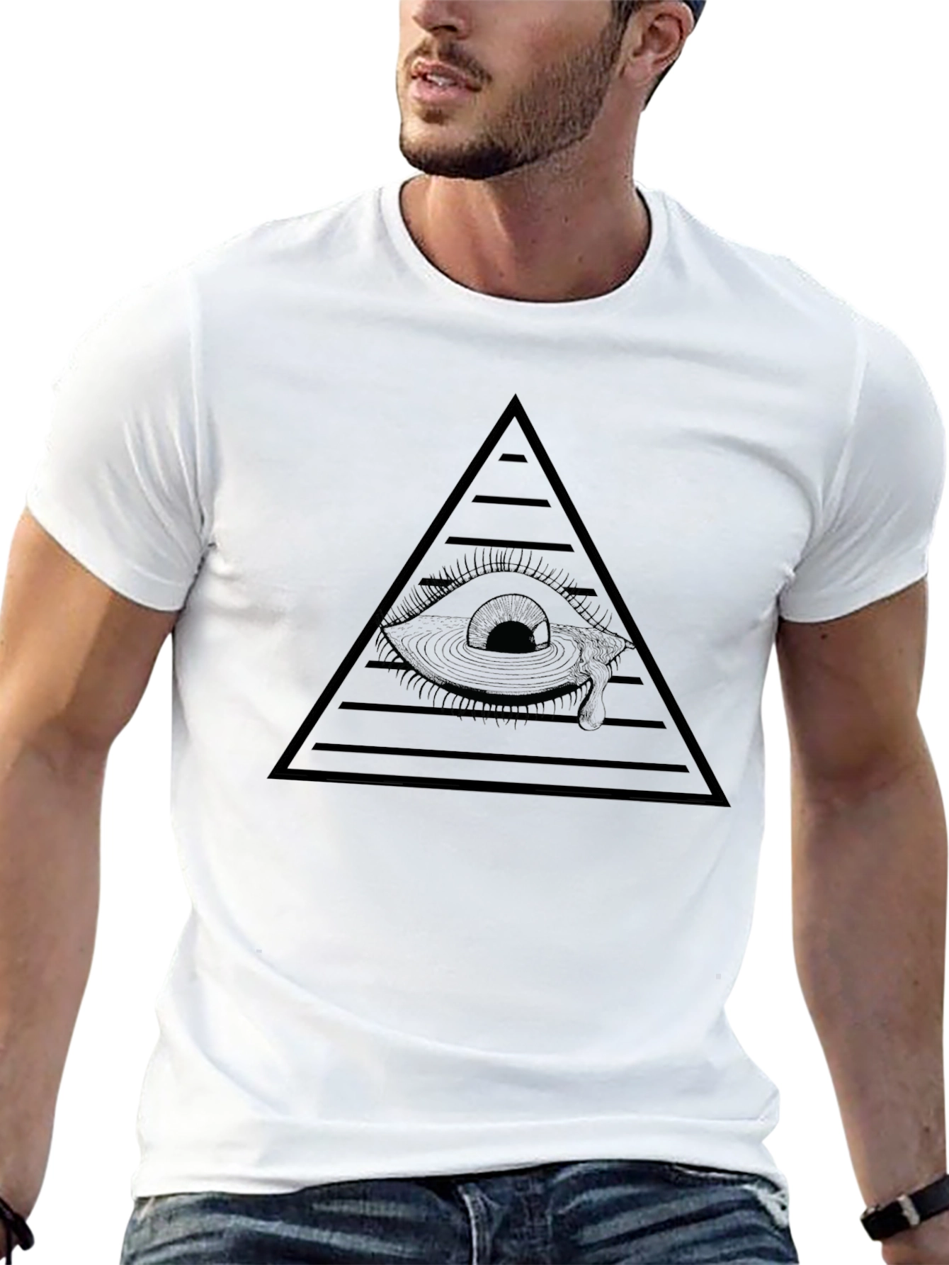 Illuminati Eye Pyramid Graphic Tee - Black