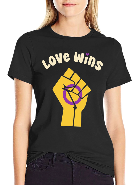 Love Wins Intersex Pride Fist T-Shirt
