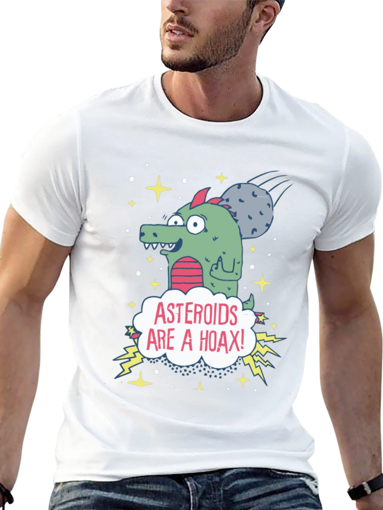Asteroids are a Hoax Graphic Tee - Conspiracy T-Shirt
