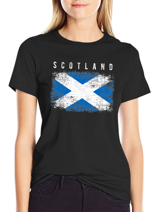 Scotland Flag Graphic Tee - Distressed Design