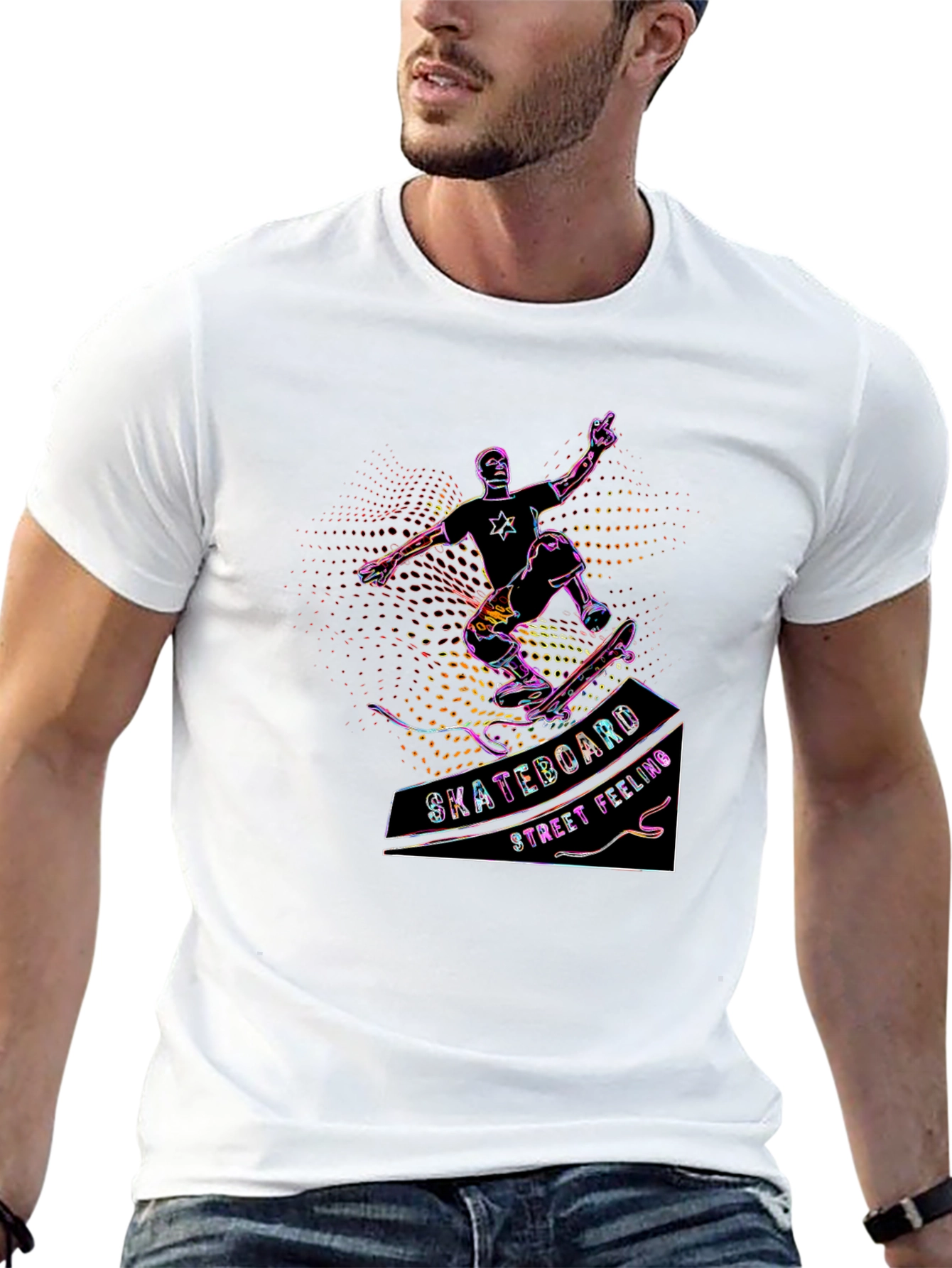 Skateboard Street Feeling Graphic Tee