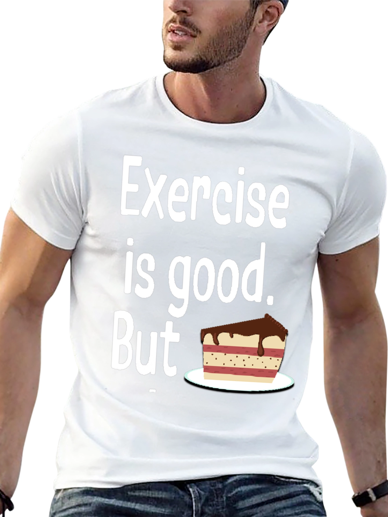 Funny Exercise Cake Lover T-Shirt