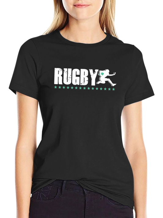 Rugby Graphic T-Shirt - Athlete Silhouette