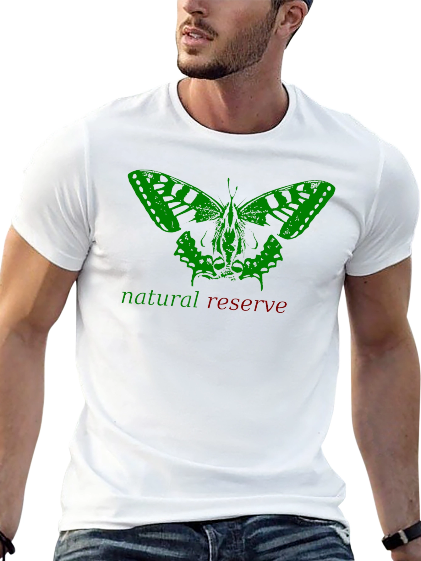 Nature Reserve Butterfly Graphic Tee - Black