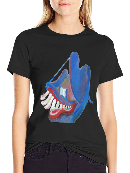 Abstract Face Graphic Tee - Unique Art Design