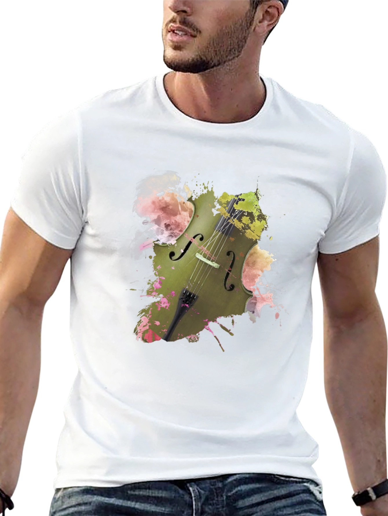 Musical Harmony Tee - Abstract Cello Design