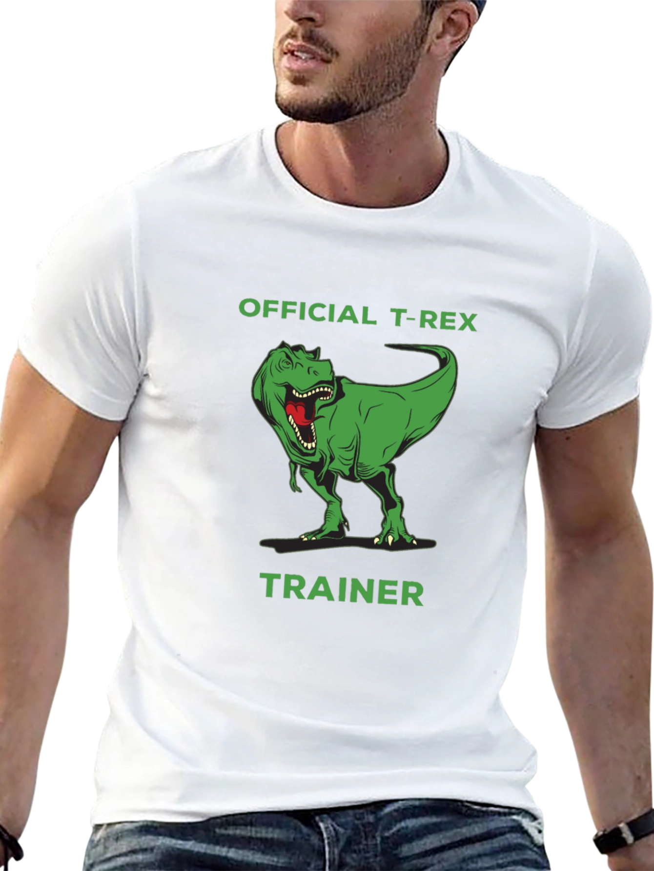 Official T-Rex Trainer Graphic Tee - Black Cotton
