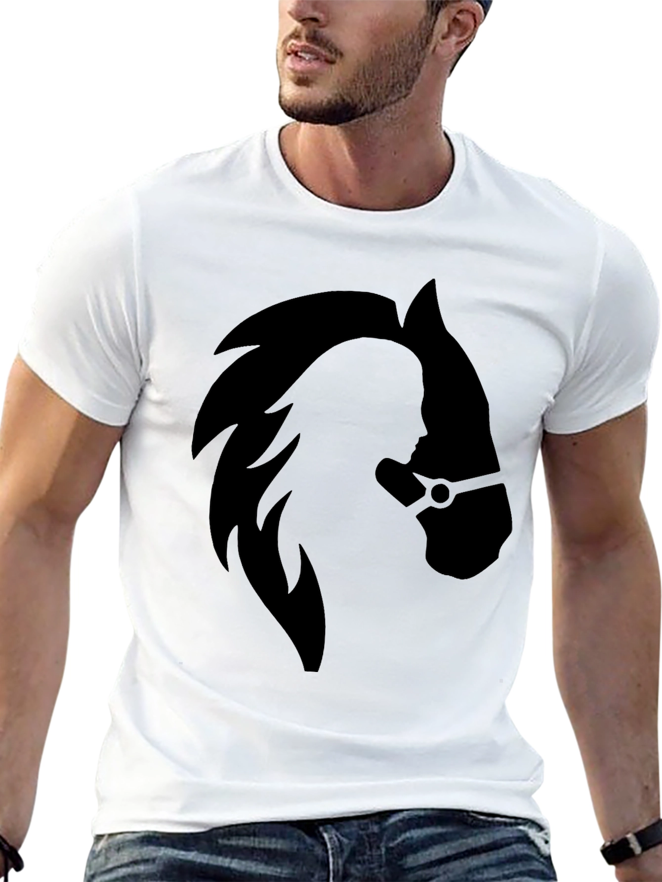 Equestrian Silhouette Black T-Shirt