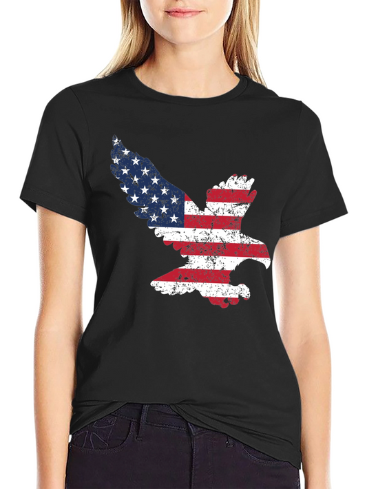 American Flag Eagle Graphic T-Shirt