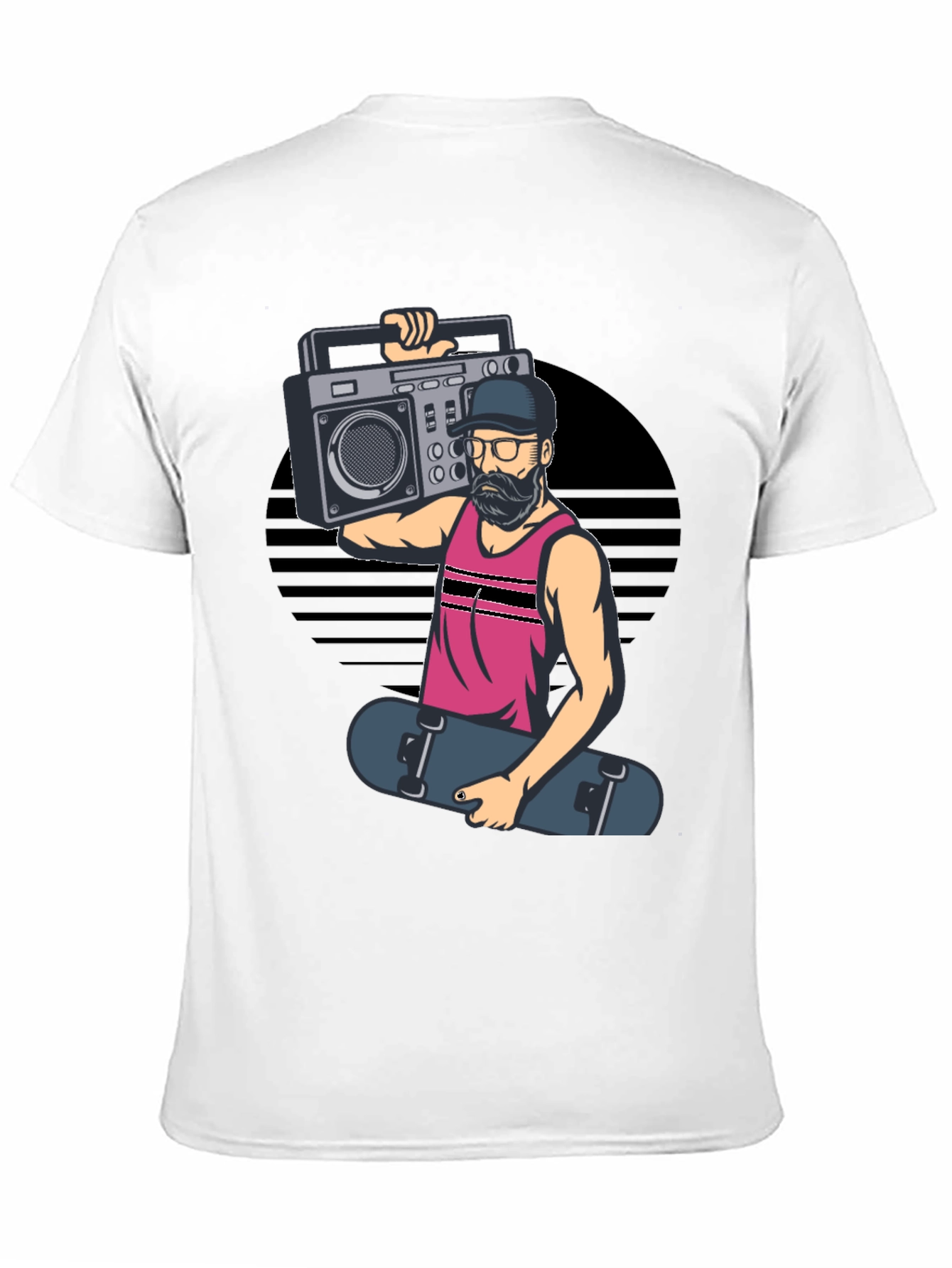 Retro Boombox Skater Graphic Tee