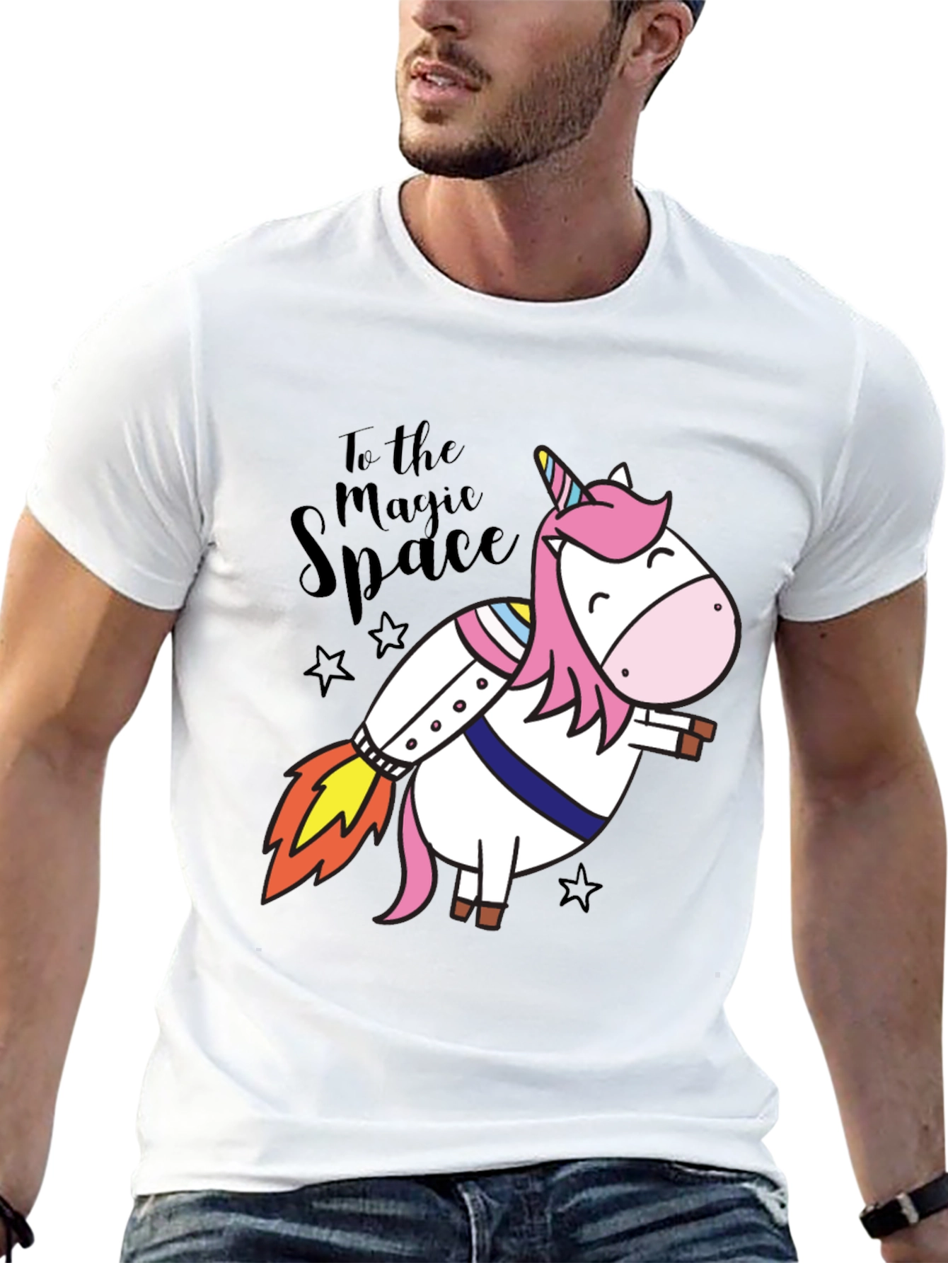 Magic Space Unicorn Rocket T-Shirt