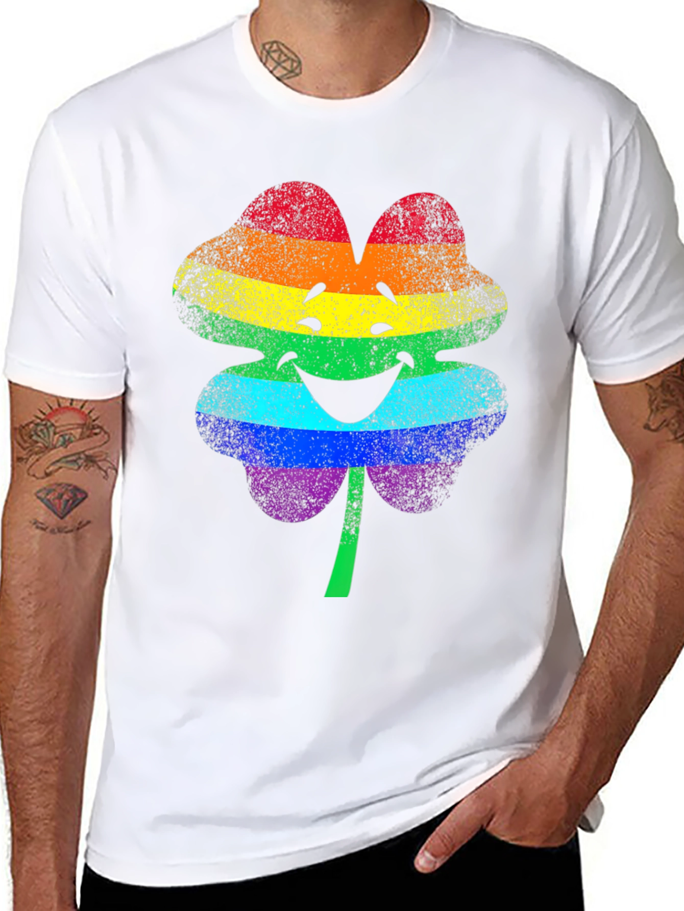 Rainbow Shamrock T-Shirt - Pride St. Patricks Day