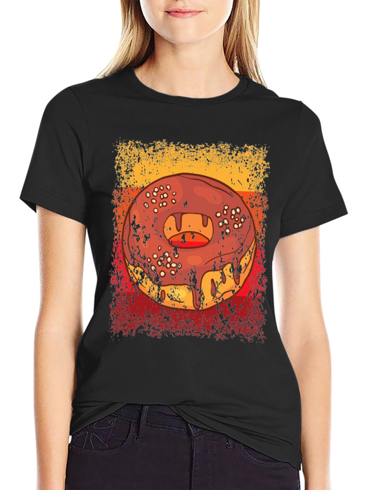 Retro Donut Graphic T-Shirt - Tasty Style