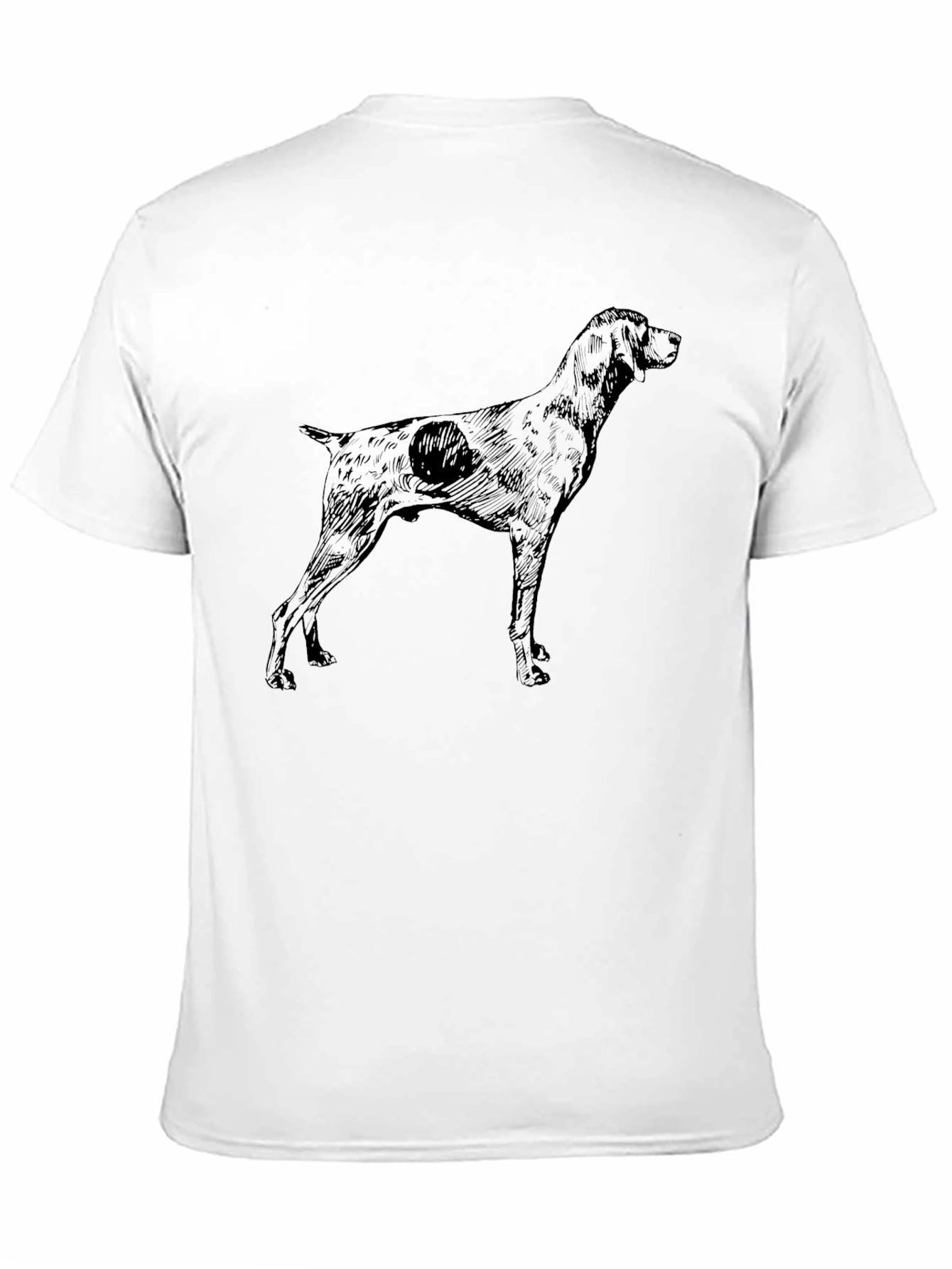 Dog Graphic Tee - Black Cotton Blend Shirt
