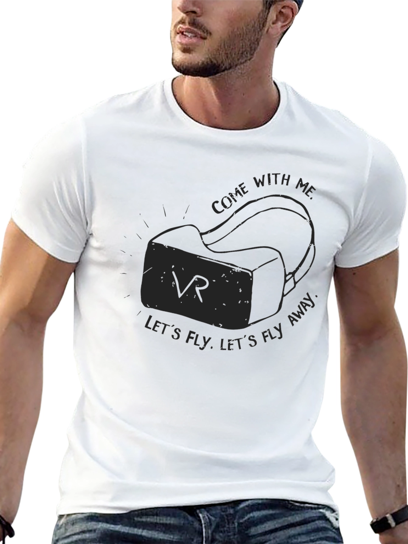 VR Headset Graphic Tee - Fly Away