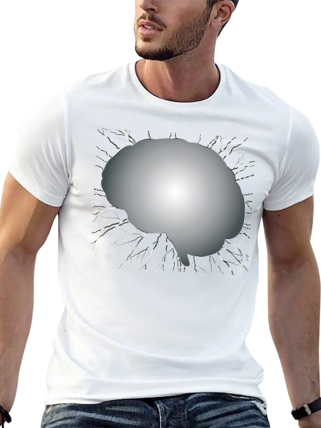 Brain Graphic Tee - Mens Black T-Shirt