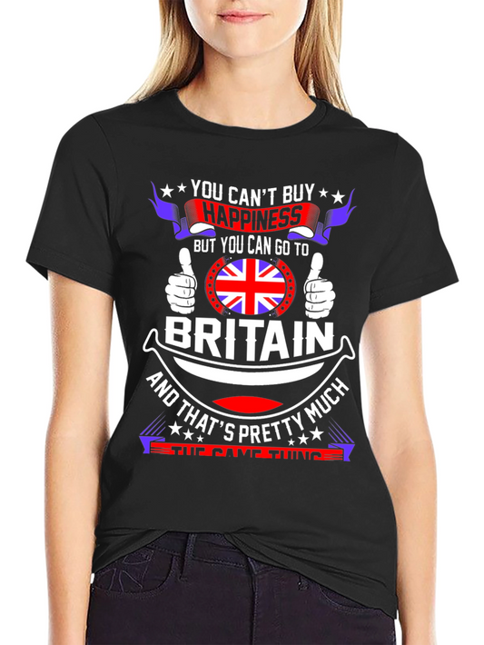 Britain Pride T-Shirt: You Cant Buy Happiness!