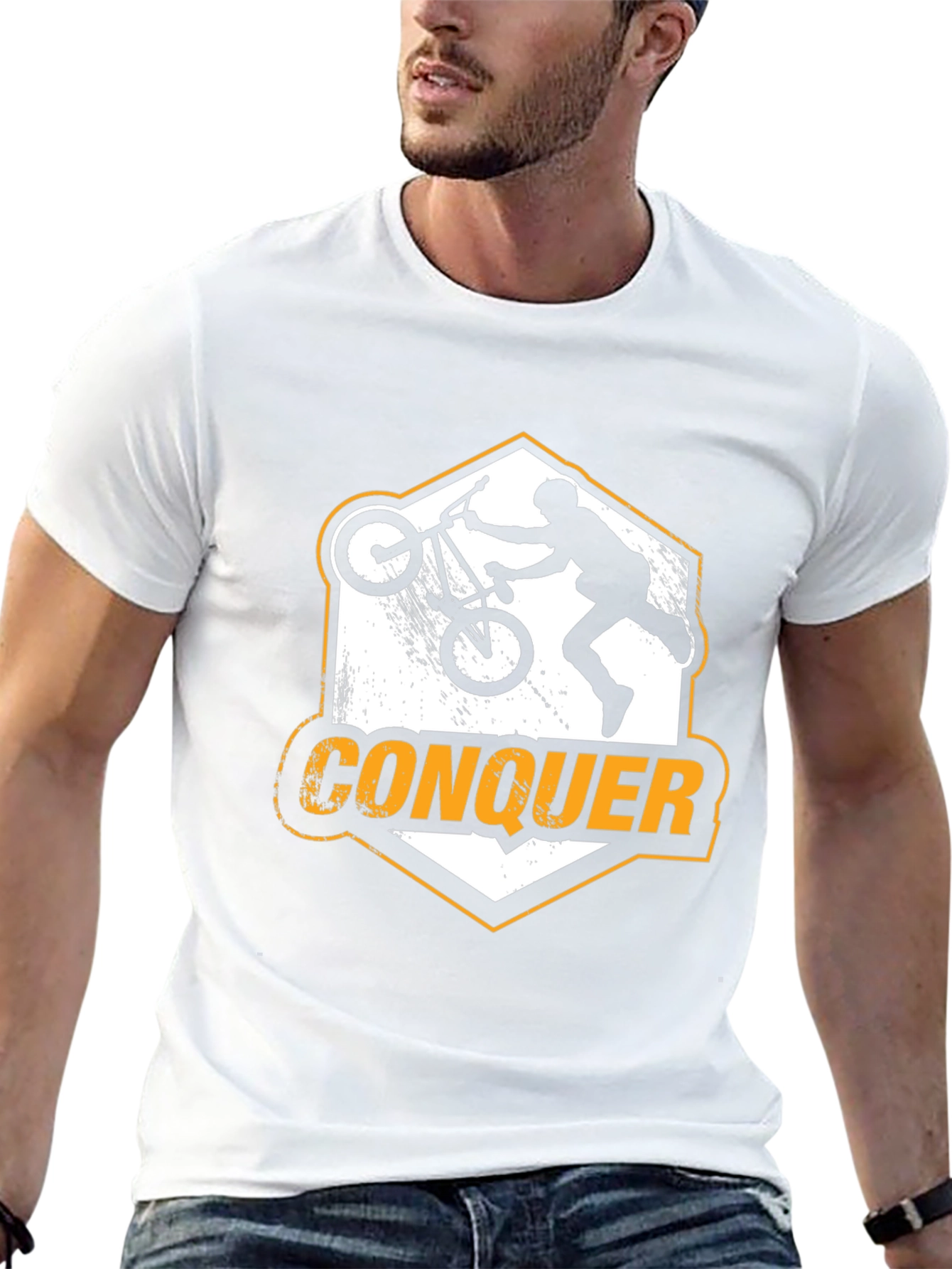 BMX Conquer T-Shirt - Black Graphic Tee