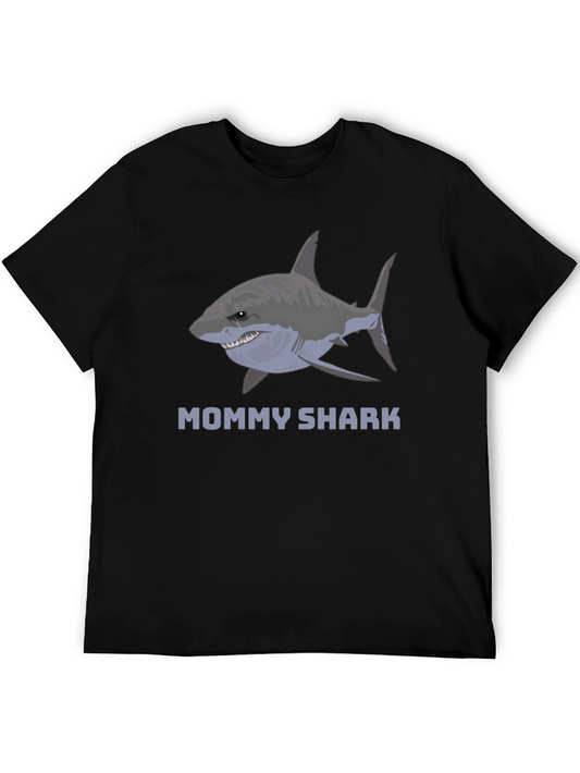 Mommy Shark Graphic Tee - Stylish Cotton Blend