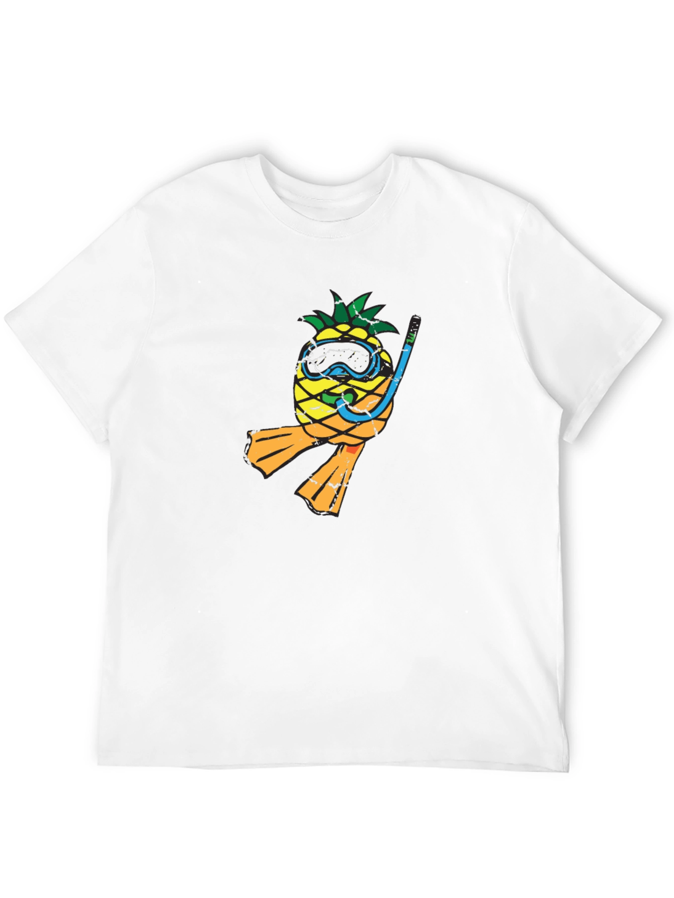 Pineapple Scuba Diver Graphic Tee - Black T-Shirt