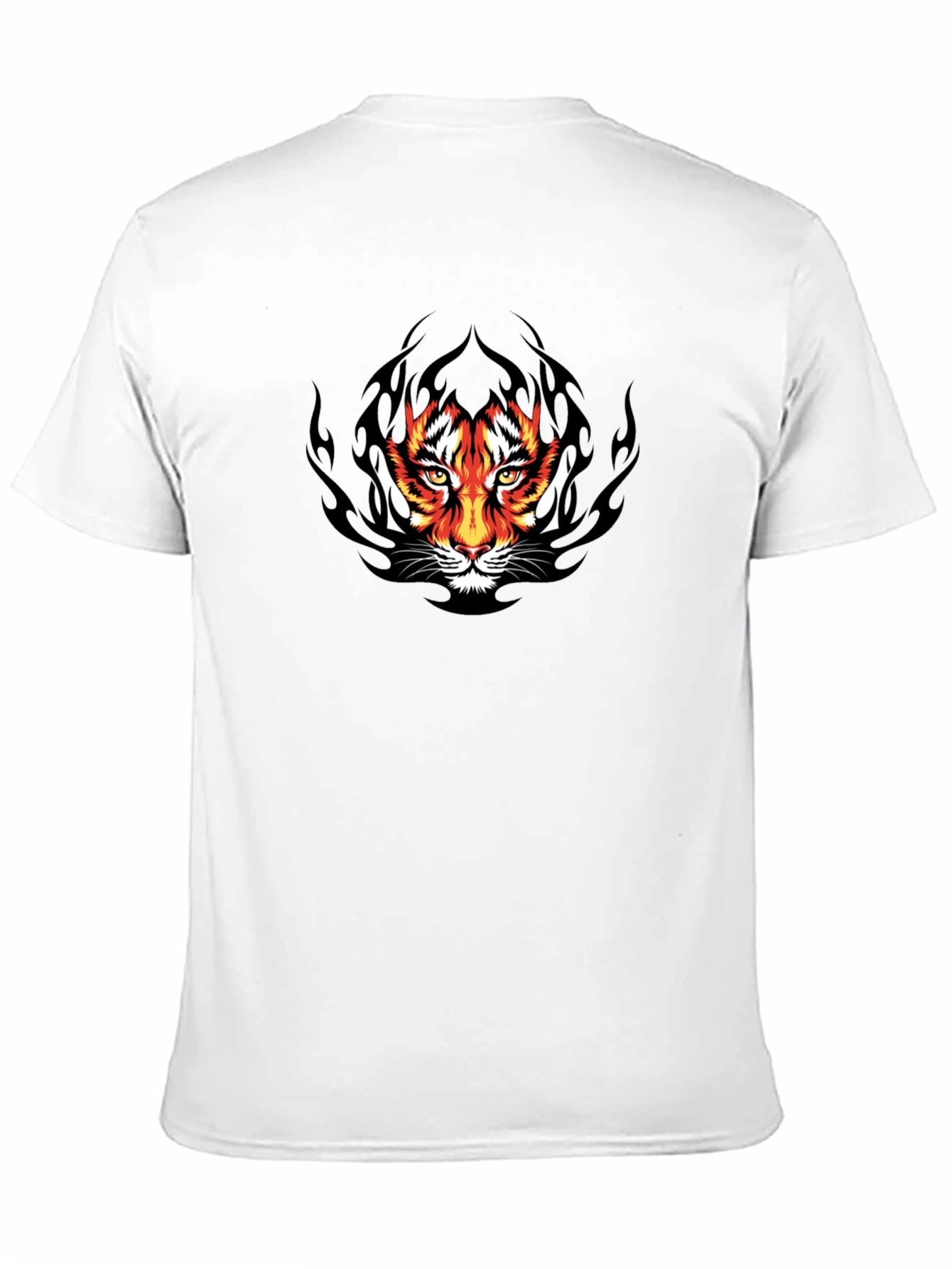 Tiger Face Graphic Black T-Shirt