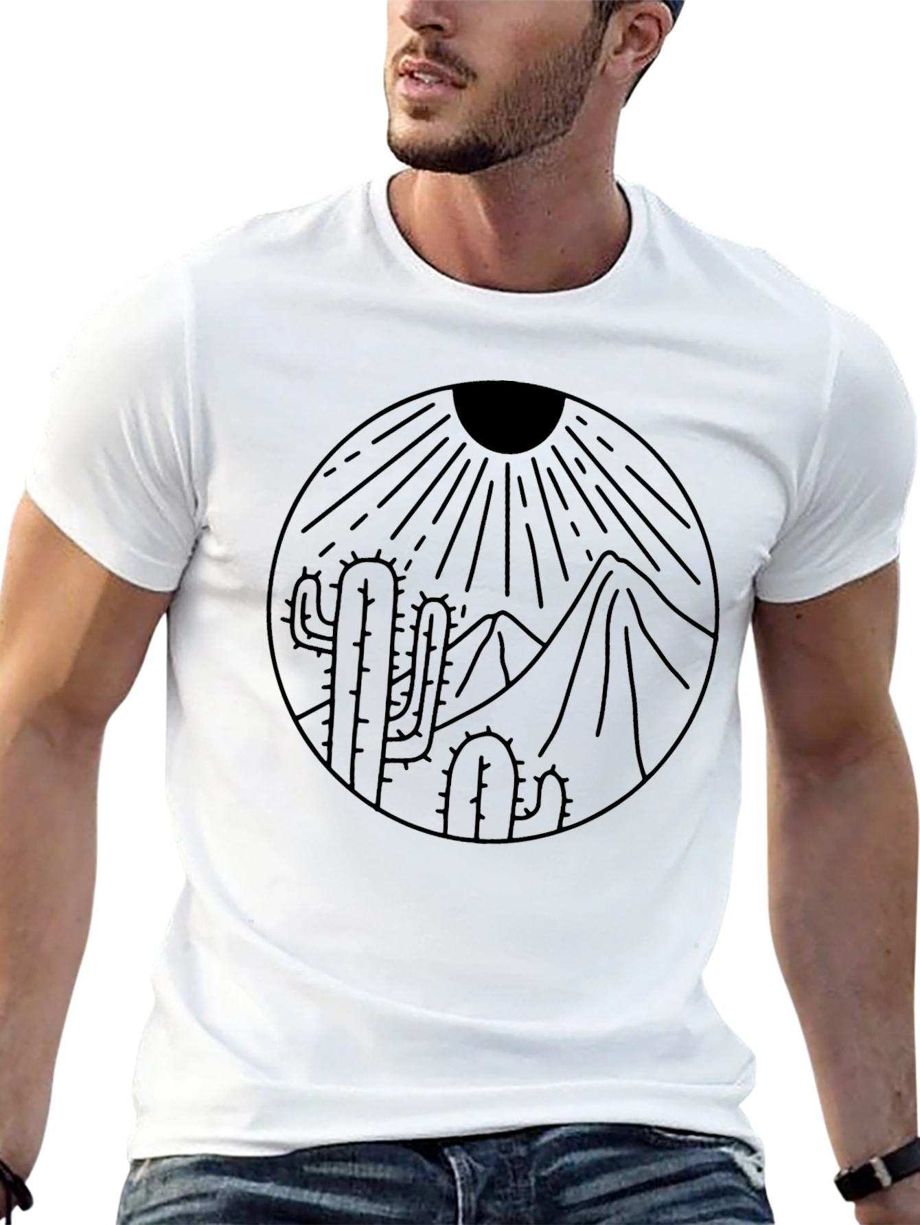 Desert Scene Black Graphic Tee