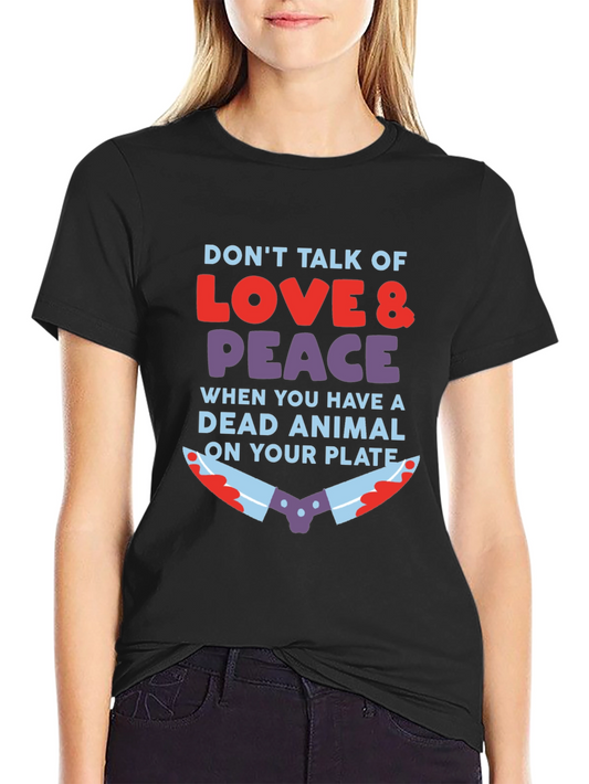 Vegan Love & Peace T-Shirt - Animal Rights Tee