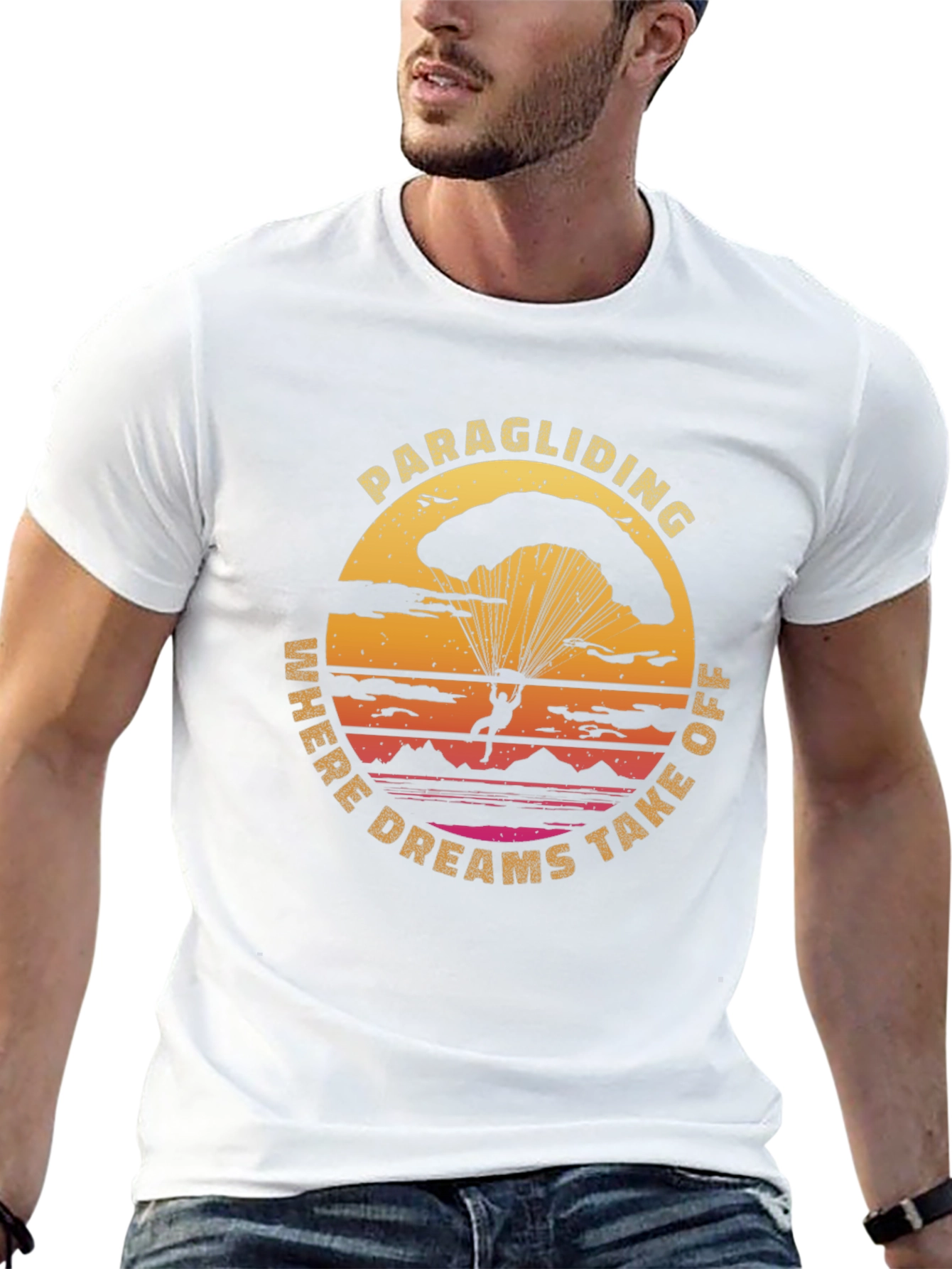 Paragliding Where Dreams Take Off Graphic T-Shirt