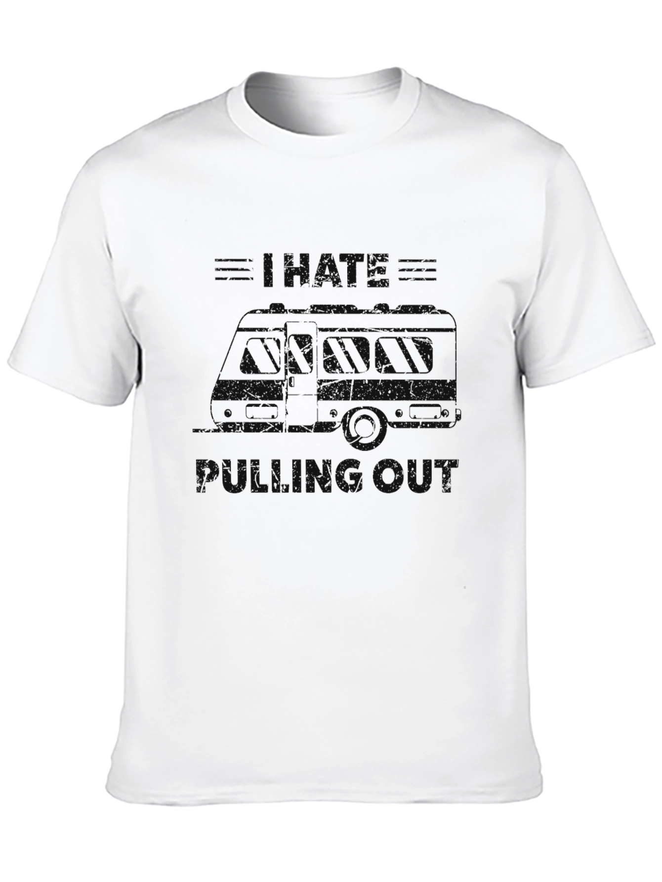 I Hate Rolling Quiet Black Graphic T-Shirt