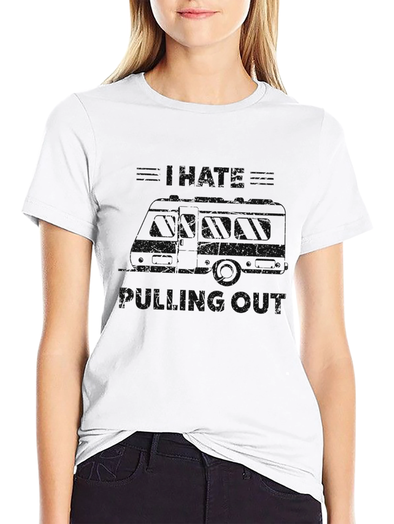 I Hate Rolling Quiet Black Graphic T-Shirt