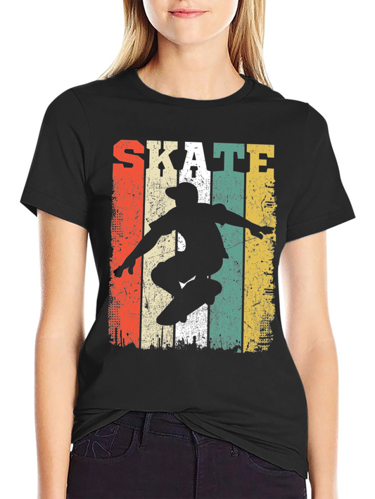 Retro Skate T-Shirt - Vintage Skateboarder Tee