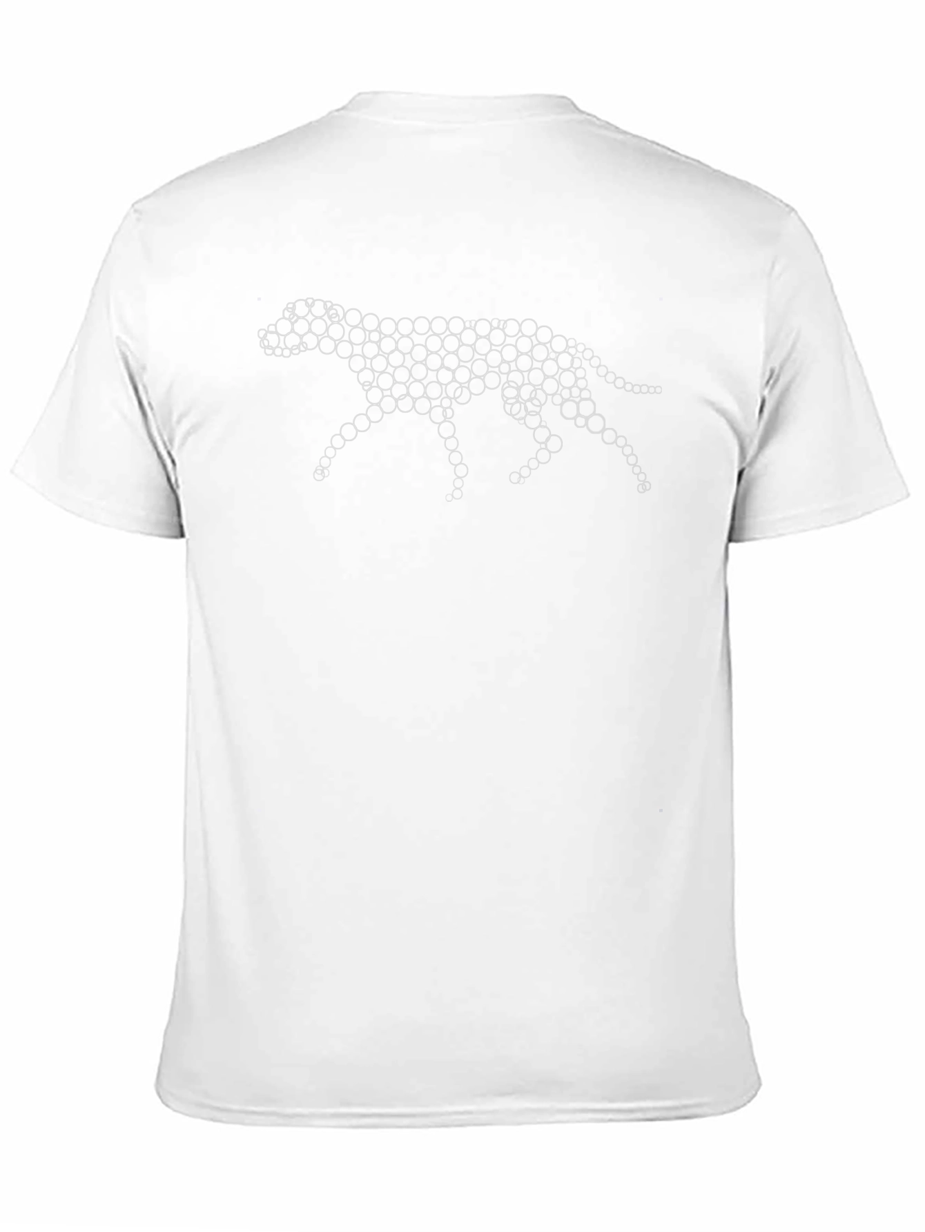 Geometric Dog Graphic Print T-Shirt