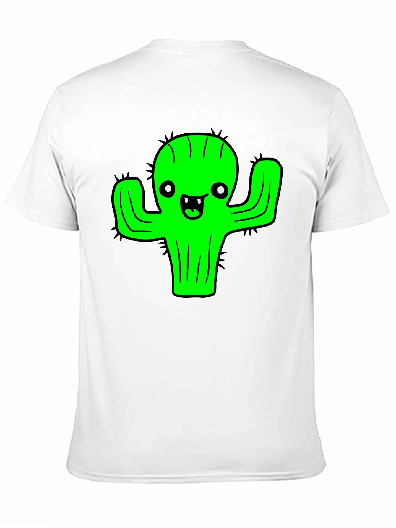 Funny Cartoon Cactus Graphic T-Shirt