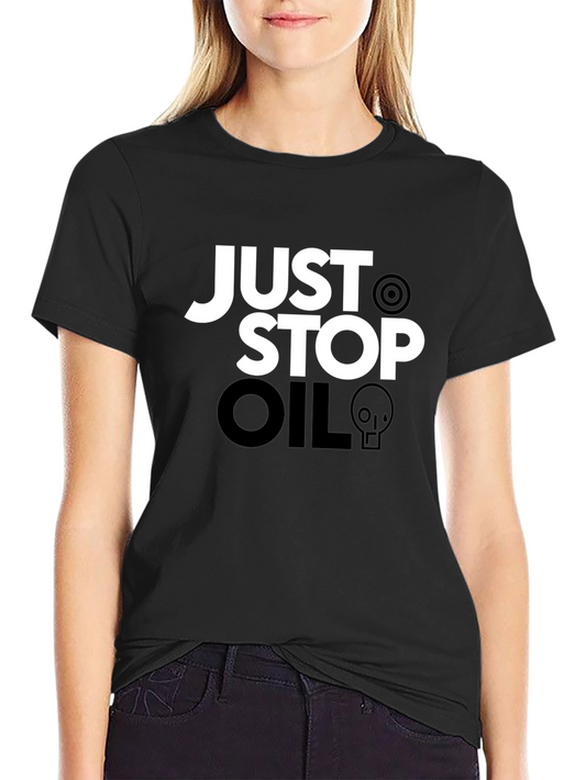 Just Stop Oil Graphic Tee - Black