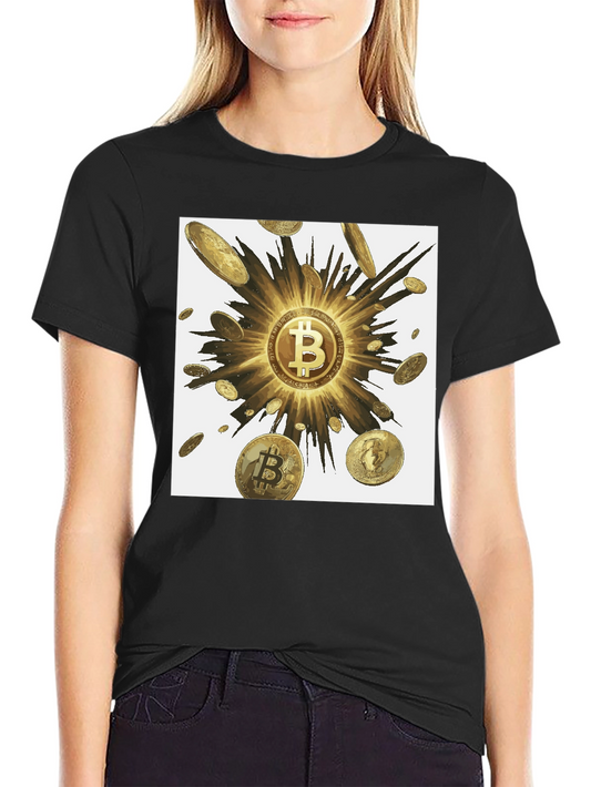 Bitcoin Burst Graphic T-Shirt - Black Crypto Tee