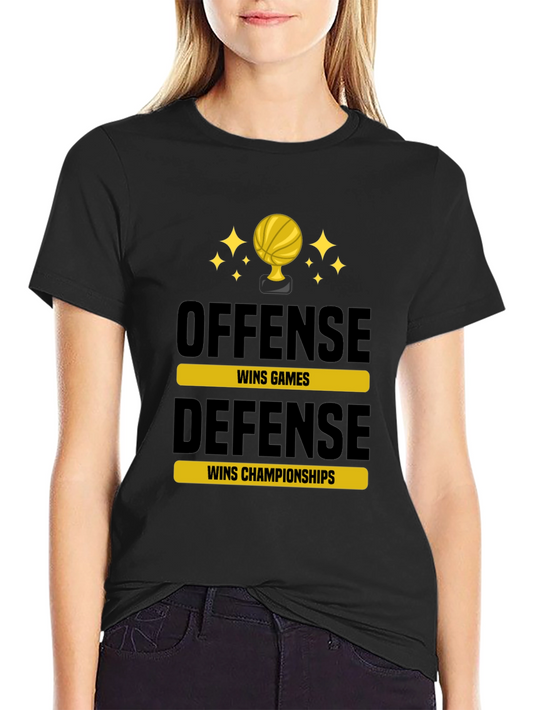 Offense Wins Games Defense Wins Championships T-Shirt