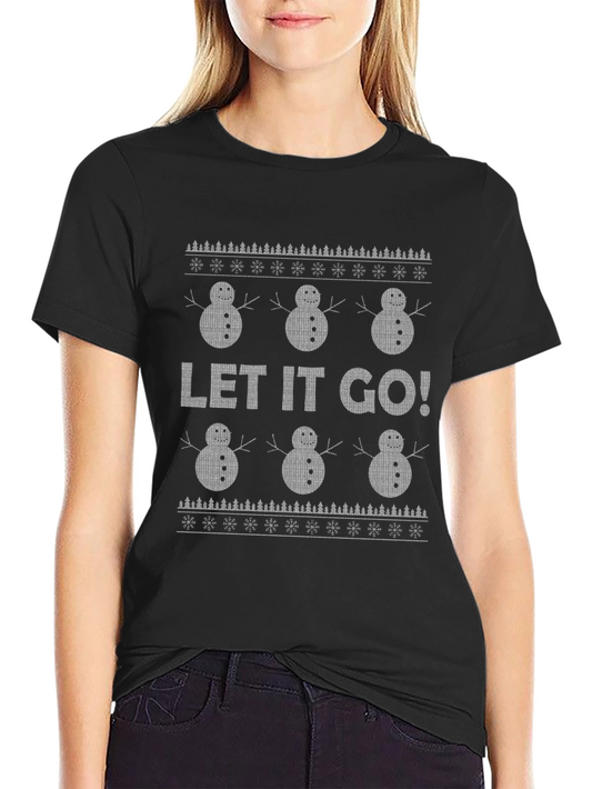 Let It Go! Ugly Christmas Sweater Style T-Shirt