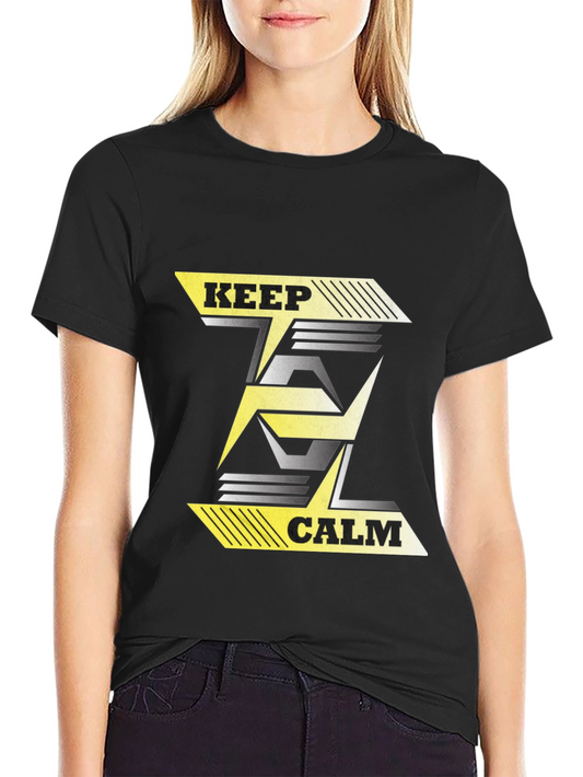 Keep Calm Graphic T-Shirt - Black Cotton Tee