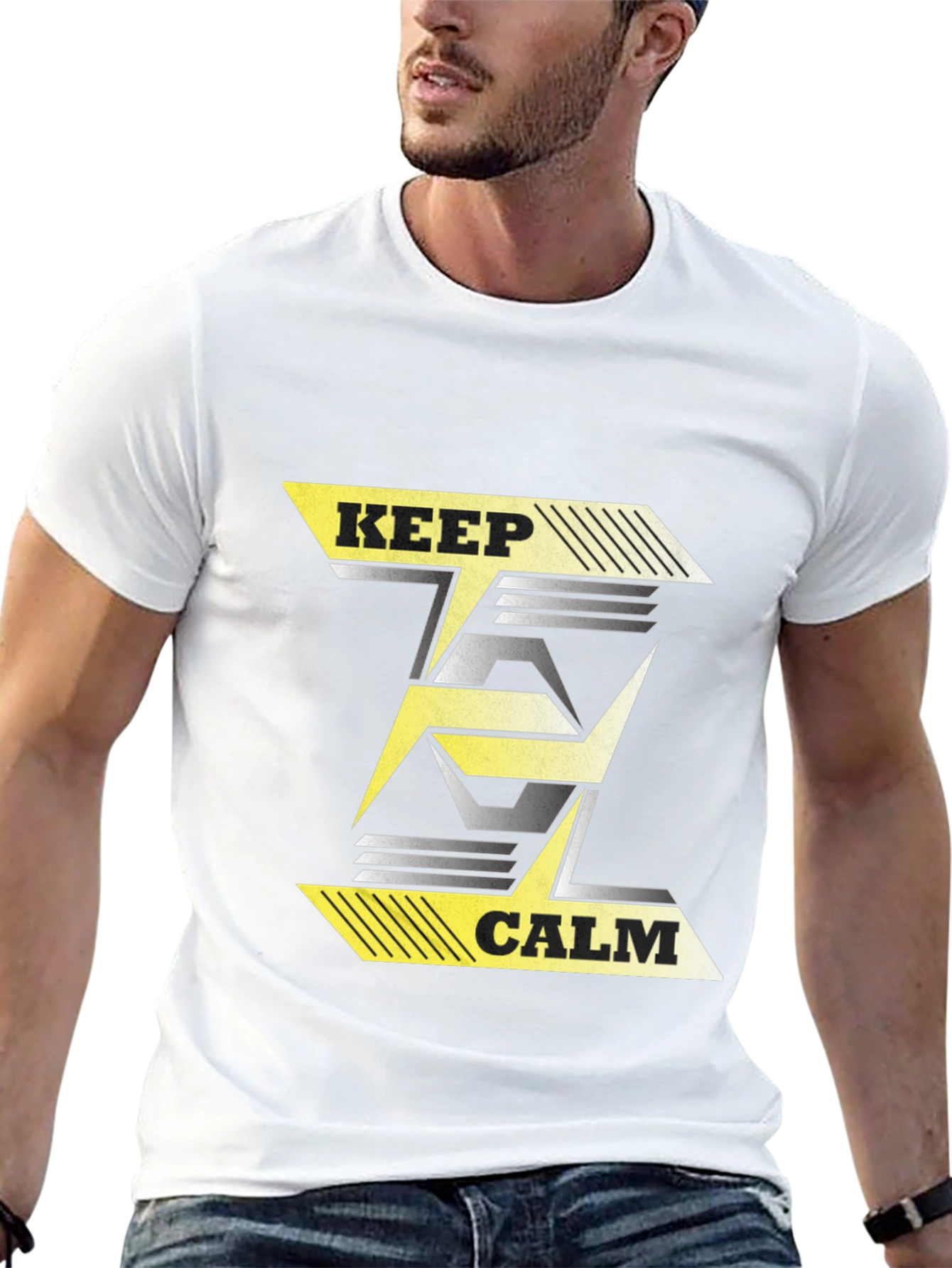 Keep Calm Graphic T-Shirt - Black Cotton Tee